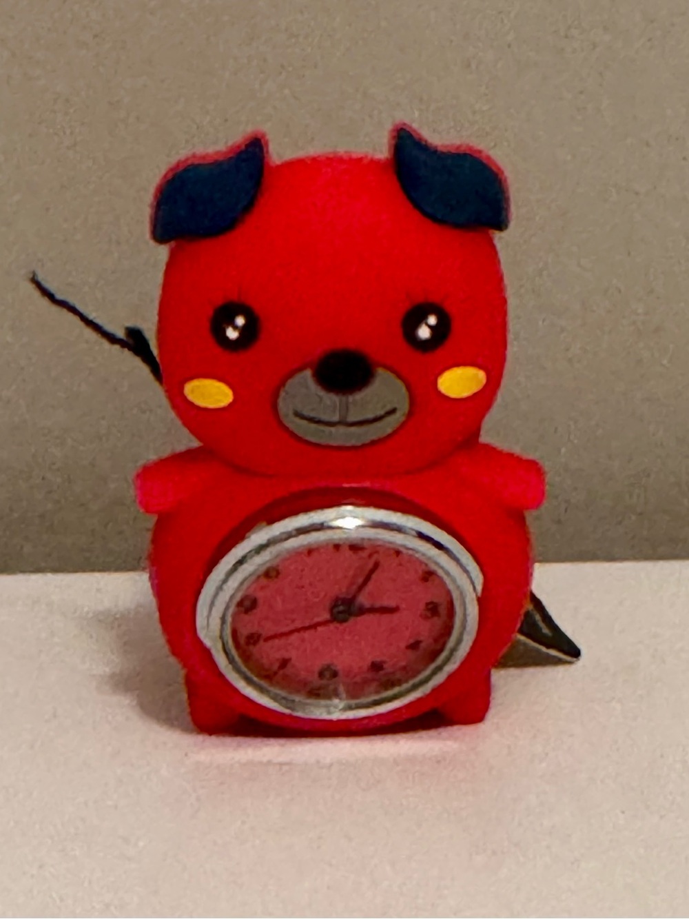Kids Red Bear Watch with Slap On Bracelet - Cute Silicone Timepiece Cuties